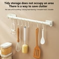 thumbnail image 4 of Manunclaims Utensil Rack Wall Mounted Punch Free Movable Hooks Load-bearing Kitchen Utensil Hanger Holder Rack for Home, 4 of 8