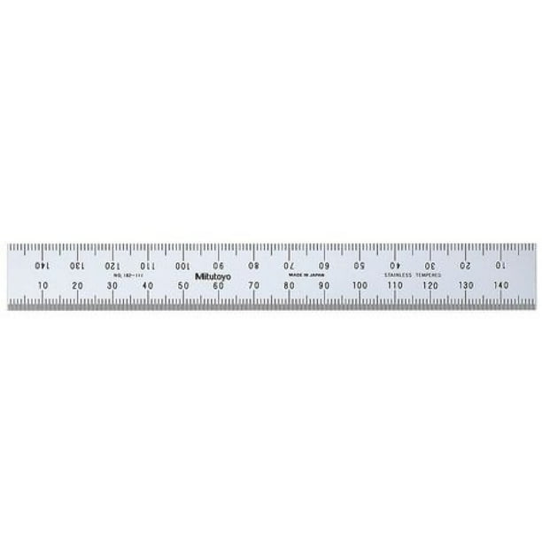 Mitutoyo 182 111 Rigid Rule Ss 150 X 19mm 1mm 0 5mm Walmart Com Walmart Com