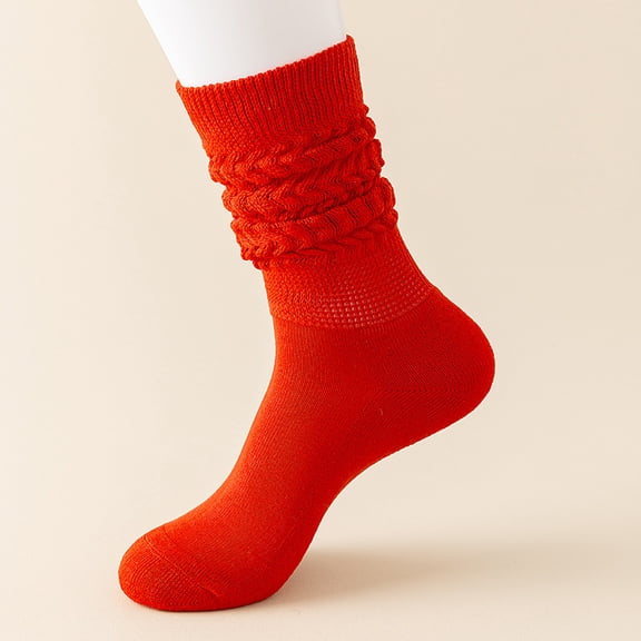 Nvzi Red stacking socks -5 pairs, one size fits all, suitable for all women's socks, boot socks, casual sports socks, fashionable casual stacking socks, suitable for daily wear