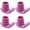 Pink, variant on Magicorange 4 Pcs Walker Ski Glides, Fits 1-1/8" Tube Shaft, Walker Feet Replacement, Gray