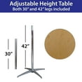 thumbnail image 2 of TentandTable Adjustable Height Round Wooden Bistro Bar Pub Table, Clear Finish, 36 in, 2 of 7