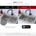 thumbnail image 5 of Stylish Dual Mount 30" Stainless Steel Double Bowl Kitchen Sink with 7 accessories S-230W, 5 of 10