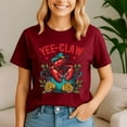 thumbnail image 5 of Yee Claw Yee Haw Crab Shirt, Cowboy Crawfish Meme Shirt, Funny Crawfish Tee, Summer Tee, 5 of 5