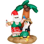 Airblown Christmas Inflatable Santa on Vacation, 7' Tall