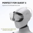 thumbnail image 3 of APEXINNO VR Silicone Face Pad Cover for Meta Quest 3 Original Headset Accessories,Oculus/Meta Quest 3 Accessories VR Face Cushion Pad Mask for Original Headset Face Pad (Black), 3 of 5