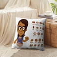 thumbnail image 4 of LALILO Throw Pillow Covers Woman Violet African Afro American Cushion Cover 18" x 18", 2 Pack, 4 of 6