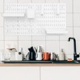 thumbnail image 4 of OFFIGAM 1 Set Pegboard with Hooks White Plastic Wall Mounting for Kitchen Use, 4 of 8