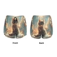 thumbnail image 3 of Balery Sunshine Cloud Kitten Pattern Women's Running Shorts with Liner 2 Pockets Elastic Workout Athletic Gym Yoga Shorts-XX-Large, 3 of 7