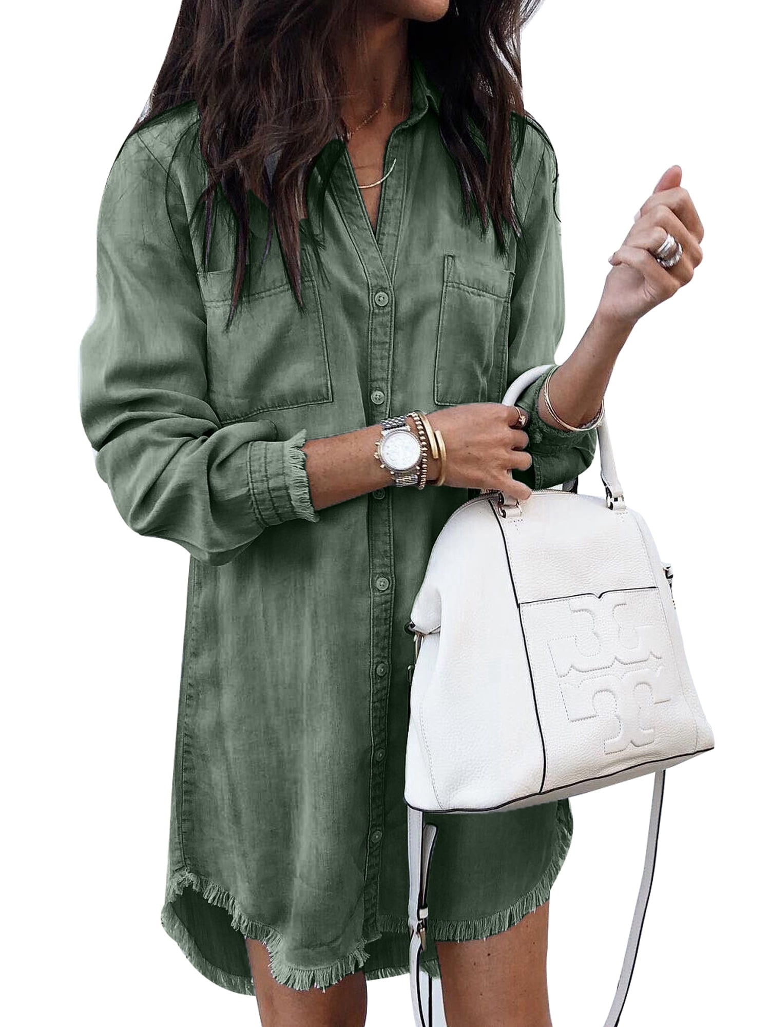 walmart denim shirt dress