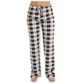thumbnail image 2 of ALLLIST Women's Pants Elastic Waist Knit Pants Black Plaid Lounge Pants Pants Ladies, 2 of 5