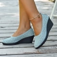 thumbnail image 6 of Women's On Walking Shoes for Park & Trail Comfort Women's Casual Shoes Fashion Hollow Out Wedge Heel Comfortable On Ladies Loafers For Daily Wear With Jeans, 6 of 8