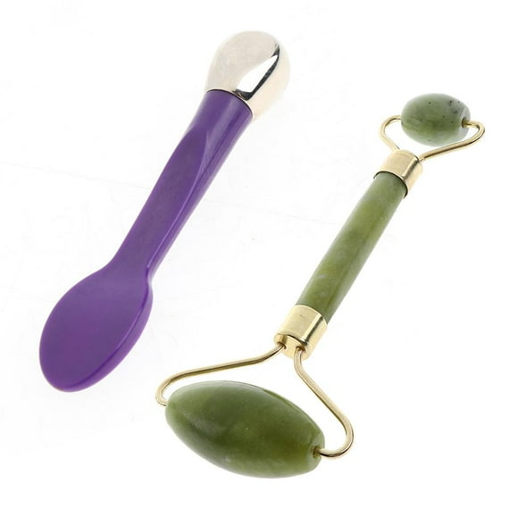 Barra de ador de Crema de Ojos jinwen Rodillo de Adelgazante Facial de Jade 2 Piezas
