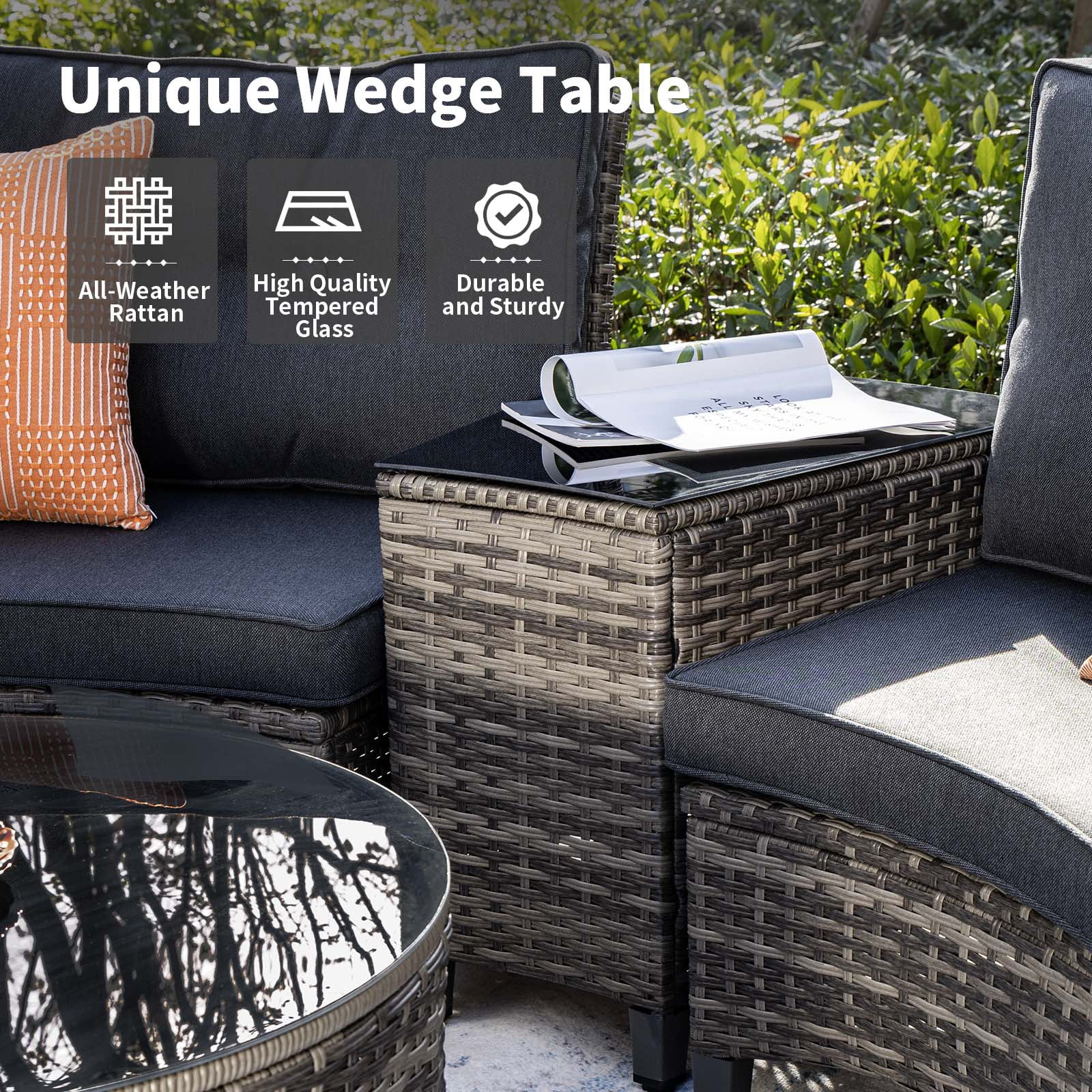 MEISSALIVVE 9-Piece Outdoor Patio Furniture Set