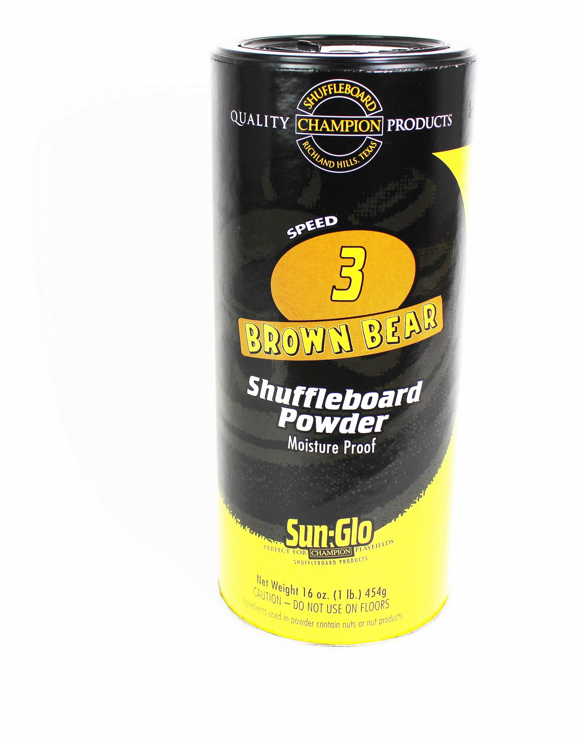 SunGlo Speed 3 (Brown Bear Wax) Shuffleboard Table Powder, 16 oz. Can