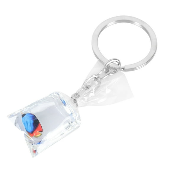 WHAMVOX Simulation Fish Key Chain Small Handbag Accessory Miss 9.20X2.30X1.00CM Blue