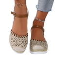 thumbnail image 2 of NexTorq Closed Toe Platform Wedge Sandals, 2026 Espadrilles Wedges for Women Heel Casual, Women's Espadrilles Dressy Sandals, Comfortable Anti Slip Summer Shoes with Adjustable Buckle Ankle Strap, 2 of 6