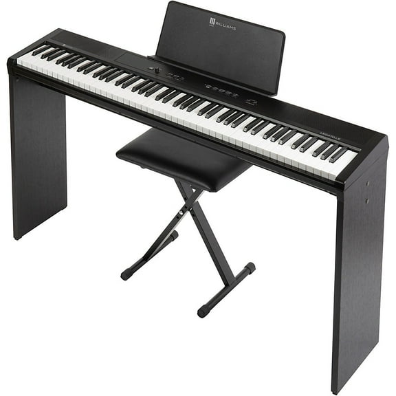 Williams Legato LE Pack 88-Key Digital Piano With Power Supply, Sustain Pedal, Wooden Stand & Bench