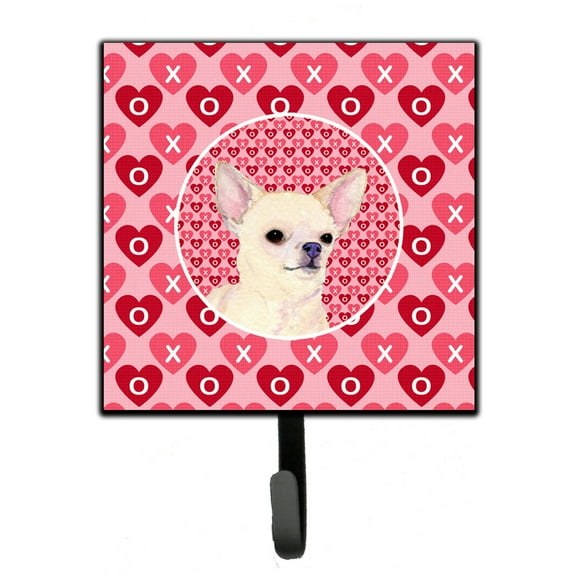 Carolines Treasures SS4472SH4 Chihuahua Hearts Love and Valentines Day Portrait Leash or Key Holder Single Hook