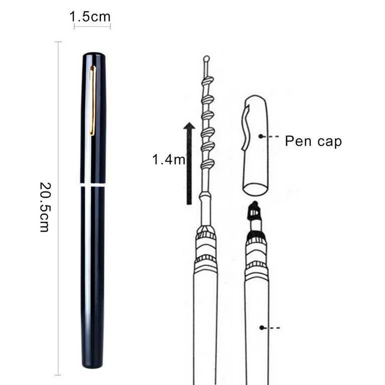 Cheers.US 1.4M Pen Fishing Rod Reel Combo Set Premium Mini Pocket
