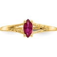 thumbnail image 5 of 14K Yellow Gold Ruby Birthstone Ring (Size 7) Made In India xbr184, 5 of 5