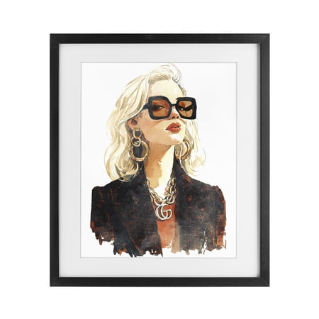 Stupell Industries Luxurious Gilded Gaze Black Framed Print Under Glass, design by Svetlana Aleynikova
