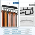 thumbnail image 3 of Belt Hanger for Closet 14 Hooks, Belt Organizer Closet Accessories, Belt Rack Sturdy Wood for Closet Organizers and Storage- Black, Large, 3 of 7