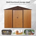 thumbnail image 7 of CarButler 8x6ft Metal Outdoor Storage Shed with Lockable Sliding Doors for Garden Backyard Patio Lawn Coffee, 7 of 7
