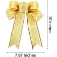 thumbnail image 2 of 10 lazos de cinta con purpurina para árbol de Navidad, adornos colgantes para árbol de Navidad para decoraciones navideñas (dorado), 2 of 4