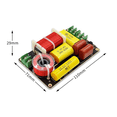 thumbnail image 4 of 4Pcs -250 250W 2 Way Frequency Divider Tweeter Crossover Filter DIY Speaker Filter Circuit Home Sound Theater,4 x Speaker Crossover,Black, 4 of 8