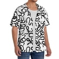thumbnail image 2 of Fotbe Hand Drawn Snake Camisa Estampada de Manga Corta para Hombre, Casual de Verano, Estilo Playero, Sin Arrugas-X-Large, 2 of 5