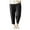 Black, variant on leijia Cotton Linen Capris for Women Elastic Waisted Solid Color Tapered Ankle Pants Casual Plus Size Capri Pant with Pockets