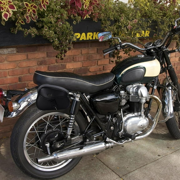 unbranded Handlebar Bag Motorcycle Universal Saddlebags Barrel for Black