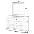 thumbnail image 5 of Benjara BM307300 57 in. Wide Dresser with Mirror & 6 Drawers, Round Handles, Black Wood, 5 of 5