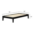 South Shore Vito Platform Bed, Twin, Pure Black