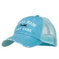 thumbnail image 2 of Scuba Hair Don't Care Embroidered Cotton Mesh Cap - Aqua OSFM, 2 of 5