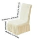 thumbnail image 3 of Funda de silla elástica Funda para comedor | Poliéster removible y lavable | Antideslizante, borde elástico instalado, duradero, Asiento de 21"-16" | Rojo Gris Blanco Amarillo | Hotel Banquete en, 3 of 6