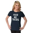 thumbnail image 4 of Feed Me Tacos Tuesday Mexican Food Womens Fitted Plus Size Graphic Tee Brisco Brands 2X, 4 of 5