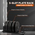 thumbnail image 3 of Wall Mounted Weight Plate Holder & Barbell Rack Fit Olympic Weight Plates Protective Rubber Pad, 3 of 7