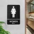 thumbnail image 3 of Letrero de Baño, Placa para Colgar en La Pared con Señalización Acrílica Braille para Baño, para Cafetería, Puerta Pública O Pared, Negocio, Hogar Com Mujer, 3 of 7