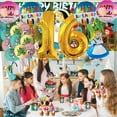 thumbnail image 5 of Alice in Wonderland Birthday 16th Cups Party Supplies Plates Fans Decorations Cake Topper Decor, 5 of 6