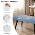 thumbnail image 6 of Whosucclay Butterfly Wisteria Flower Print Stretch Dining Bench Cover Rectangle Bench Cushions Covers, Washable Bench Slipcover, Anti Dust Benches Seat Slipcovers for Dining Room, Kitchen, 6 of 7