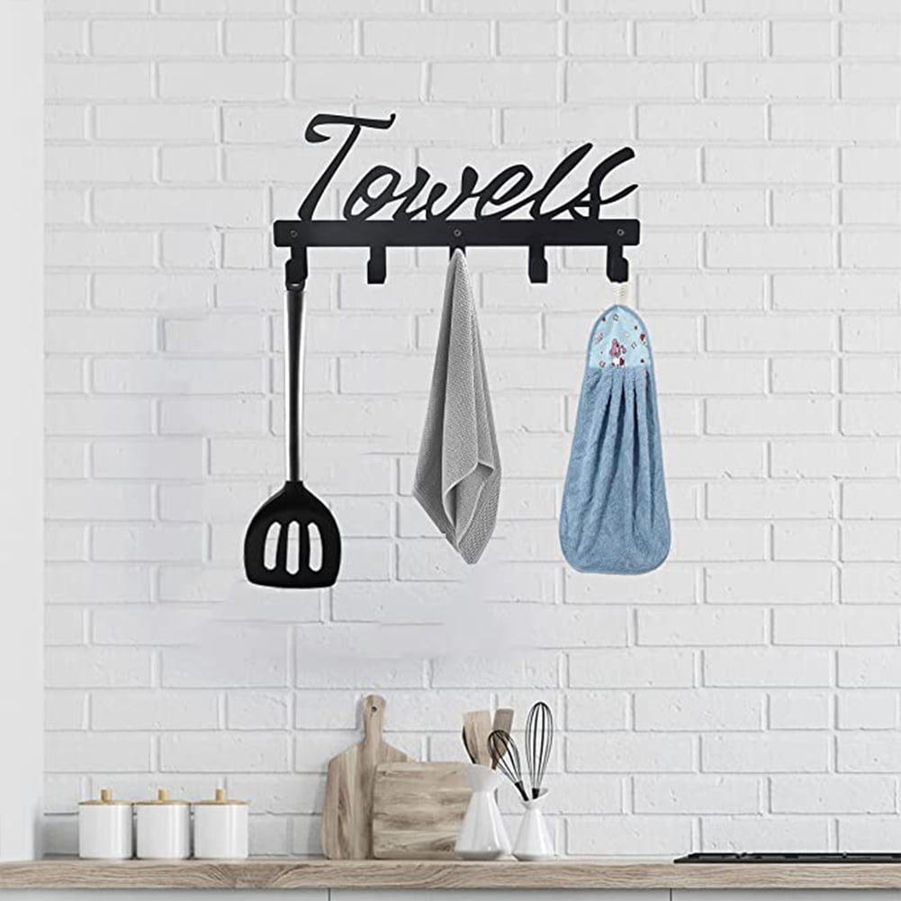 Kepooman Bath Accessories Premium Shower Towel Rack with 5 Hook Rustproof & Waterproof for Bathroom, Bathroom Towel Bar, Towel Holder Wall Mounted, Black Kepooman Bath Accessories Premium Shower Towel Rack with 5 Hook Rustproof & Waterproof for Bathroom, Bathroom Towel Bar, Towel Holder Wall Mounted, Black