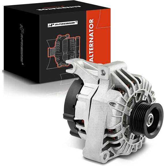 A-Premium Alternator Compatible with Chevrolet Uplander 05-09 & Pontiac Montana 05-09 & Buick Terraza Saturn Relay 05-07, V6 3.5L 3.9L, 125Amp 12V CW 6-Groove Pulley, Replace# 15215547, 25808702