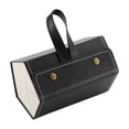 thumbnail image 2 of Walbest Sunglasses Case Portable Exquisite Button Closure Faux Leather 3/5 Grid Sunglasses Protector Box, 2 of 5