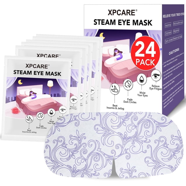 Paquete de 24 mascarillas Steam Eye Mascarillas XPCARE para ojos secos y alivian el estrés