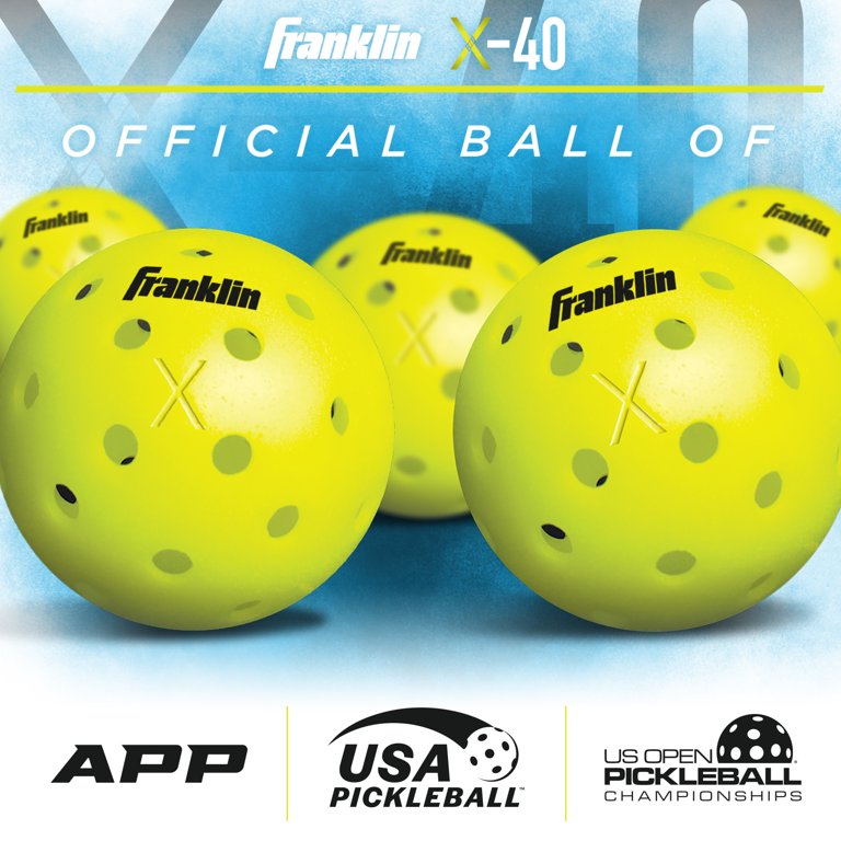 Franklin Sports Jet Pickleball Paddle Set, 4 Paddles, 4 x-40 Balls