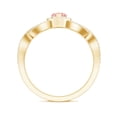 thumbnail image 3 of Rosec Jewels IGI Certified Lab Grown 1 Carat Pink Diamond Heart Engagement Ring with Halo - Pink White Diamond Crossover Ring - with Jewelry Box, 14K Yellow Gold, US 8.50, 3 of 9