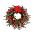 thumbnail image 2 of BUTASY Christmas Wreath Christmas Rattan Wreath Decoration Artificial Poinsettia Pines Branches And Berries Door Hanging Wall Decoration Holiday Decorative Wreath, 2 of 6