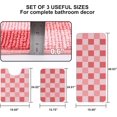 thumbnail image 5 of Pink Bathroom Rugs Sets 3 Pieces, Thick Absorbent Chenille Bath Mat Rug Set Non Slip, Checkered Soft Shaggy Bath Room Floor Mats for Bathroom, Bedroom, Tub, Living Room, Machine Washable, 5 of 8