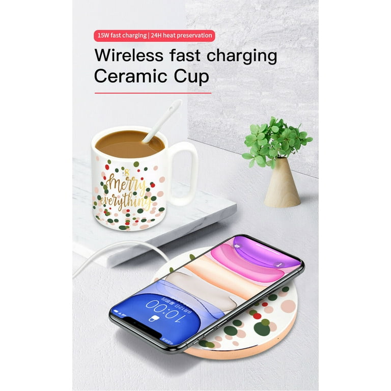 Smart Coffee Warmer and Wireless Charger with Ceramic Cup, Auto On/Off  Gravity-induction Mug Warmer for Office Desk Use, Candle Wax Cup Warmer  Heating Plate (Up To 131F/55C) – “It's all about glain” 